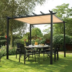 12ft*12ft 90% Beige Sunshade Netting, Outdoor Sun Protection Netting, Nail-on Fixing, Garden, Balcony, and Terrace Awning