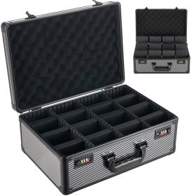 Graded Card Case 4 Row 162 PSA Slab Storage Box With Combination Lock, Baseball Sports Trading Cards Holder Collector With 12 Dividers, Holds 130 (Option: default)