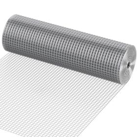Hardware Cloth 1/2 Inch 24 Inch X 50 Ft 19 Gauge Chicken Wire Fence, Hot-Dip Galvanized After Welding Metal Wire Mesh Roll, Garden Plant Welded F (Option: default)