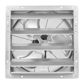 20 Inch Shutter Exhaust Fan Wall Mounted Automatic Louvers Silver, Sturdy Steel Housing, Low Noise, AC Motor, 4499 CFM Ventilation And Cooling Fo (Option: default)