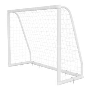 Soccer Goal 8 X 6 FT PVC Soccer Goal For Backyard With PE Net, Portable Weatherproof Set, With High-Strength PE Net, Target, Cones, For Youth Kid (Option: default)