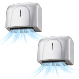 Hand Dryer, 2 Pack 1300W Bathroom Air Hand Dryer, Automatic High Speed With HEPA Filter, Fast Drying, ABS Construction, AC110-120V Commercial Wal (Option: default)