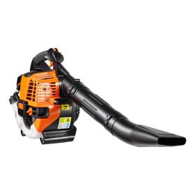 Gas Leaf Blower, 25.4CC 4-Stroke Gas Powered Handheld Leaf Blower With 0.75L Fuel Tank, 340 CFM Air Volume, 130 MPH Air Speed, Ideal For Lawn Car (Option: default)