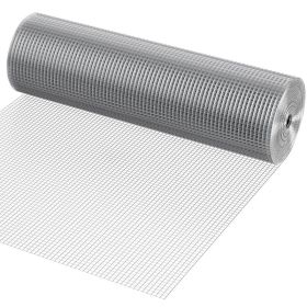Hardware Cloth 1/2 Inch 36 Inch X 100 Ft 19 Gauge Chicken Wire Fence, Hot-Dip Galvanized After Welding Metal Wire Mesh Roll, Garden Plant Welded (Option: default)