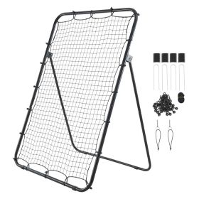 Baseball Softball Rebounder Net 4 X 6 Ft Pitch Back Trainer Target, 5 Adjustable Angles With Strike Zone, Steel Frame, Bounce Back Net For Pitchi (Option: default)