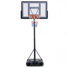 Adjustable Portable Basketball Hoop For Kids Youth Adults, Indoor Outdoor Training Practice With Sturdy Stand (Option: Gray)