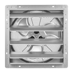 18 Inch Shutter Exhaust Fan Wall Mounted Automatic Louvers Silver, Sturdy Steel Housing, 3051 CFM Low Noise, AC Motor, Ventilation And Cooling Fo (Option: default)