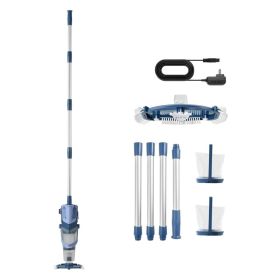 Handheld Pool Vacuum, 26 GPM Cordless Spa Hot Tub Vacuum With Extension Pole, 60 Mins Running Time, Powerful Suction For Leaves And Debris, Recha (Option: default)