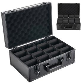Graded Card Case 4 Row 120 PSA Slab Storage Box With Secure Lock, Baseball Sports Trading Cards Holder Collector With 12 Dividers, Key, Holds 95 (Option: default)
