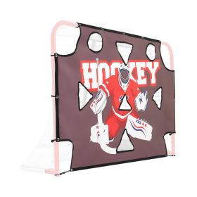 Street Hockey Goalie Shooting Target, Shooter Tutor Ice Hockey Goal Practice Target, Tear-proof Premium Net With 11 Hole, Easy Attach Targets, Tr (Option: default)