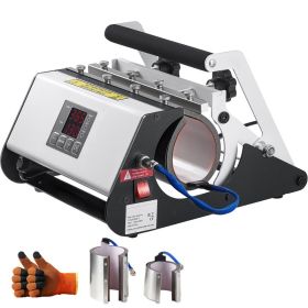 Tumbler Heat Press Machine, 30 Oz And 40 Oz Mug Press, Fast And Even Heating, With Tape, Gloves, Easy Temp And Time Setting, Heat Transfer For Su (Option: default)