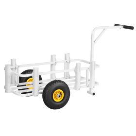 Beach Fishing Cart, 200 Lbs Load Capacity, Fishing Cart Wagon With Heavy-Duty Carbon Steel Frame, 11 In All-Terrain Tires, 7 Rod Holders, Easy To (Option: default)