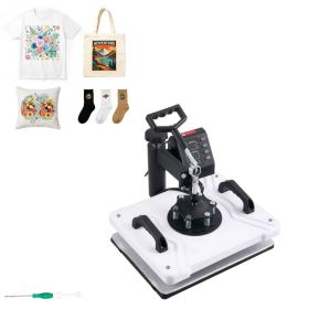 Heat Press Machine 12 X 15 In Sublimation Press Machine Swing Away, Heat Up Fast And Even, Digital Precise Time And Temperature Control, For T-Sh (Option: default)