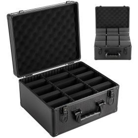 Graded Card Case 3 Row 180 PSA Slab Storage Box With Secure Lock, Baseball Sports Trading Cards Holder Collector With 12 Dividers, Key, Holds 120 (Option: default)