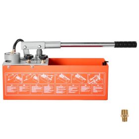 Hydrostatic Test Pump 3 Gallon Hydraulic Manual Water Pressure Tester, Dual Valve Hydrostatic Water Pipe Leakage Pressure Test Pump Kit With Gaug (Option: default)